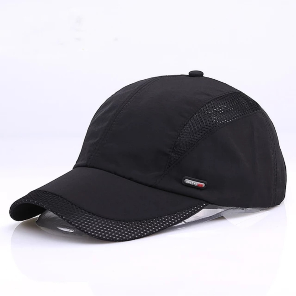 2/$10 Black Quick Drying Unisex Cap